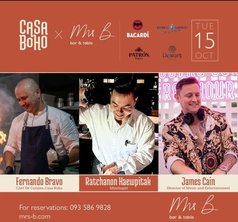 Casa Boho Phuket x Mrs B Bar & Table – 15 Oct | Spoon And Wander